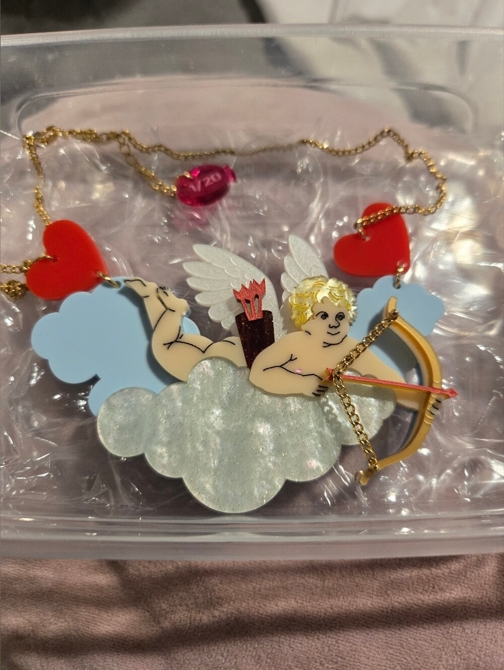 La Vidriola Curie Cupid Necklace